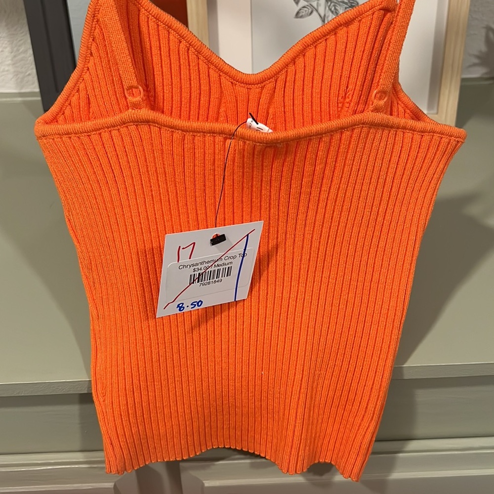 Orange Ribbed Top - Picture 6 of 6